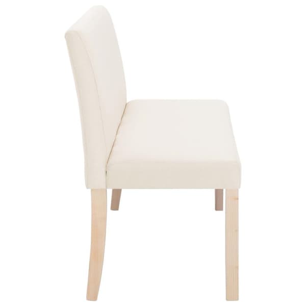 vidaXL bænk 139,5 cm polyester cremefarvet