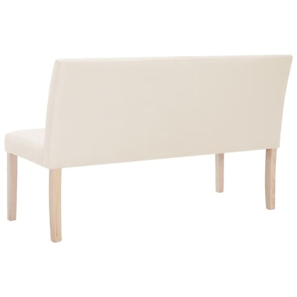vidaXL bænk 139,5 cm polyester cremefarvet