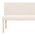 Miniatyrbillede 7 af 10: vidaXL bænk 139,5 cm polyester cremefarvet