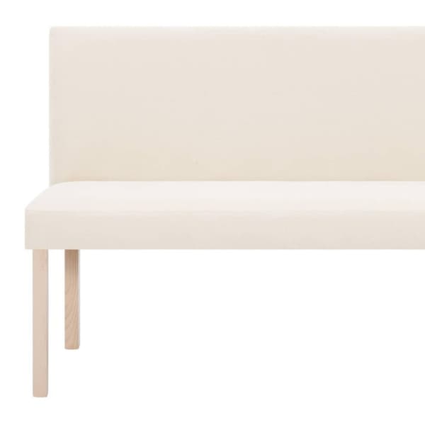 vidaXL bænk 139,5 cm polyester cremefarvet