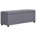 Miniatyrbillede 6 af 9: vidaXL bænk med opbevaringsrum 116 cm polyester lysegrå