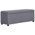 Miniatyrbillede 1 af 9: vidaXL bænk med opbevaringsrum 116 cm polyester lysegrå