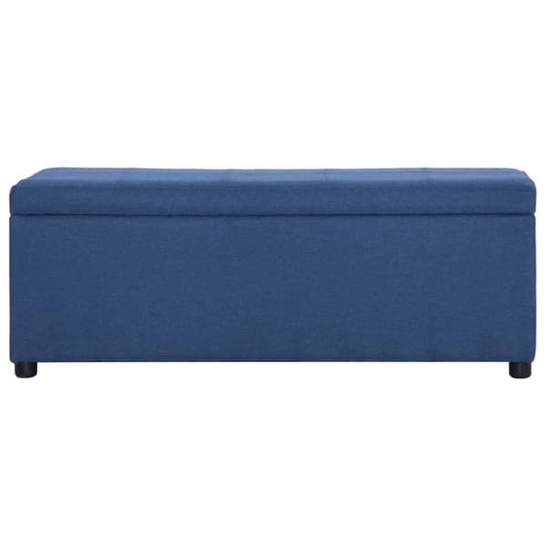 vidaXL bænk med opbevaringsrum 116 cm polyester blå