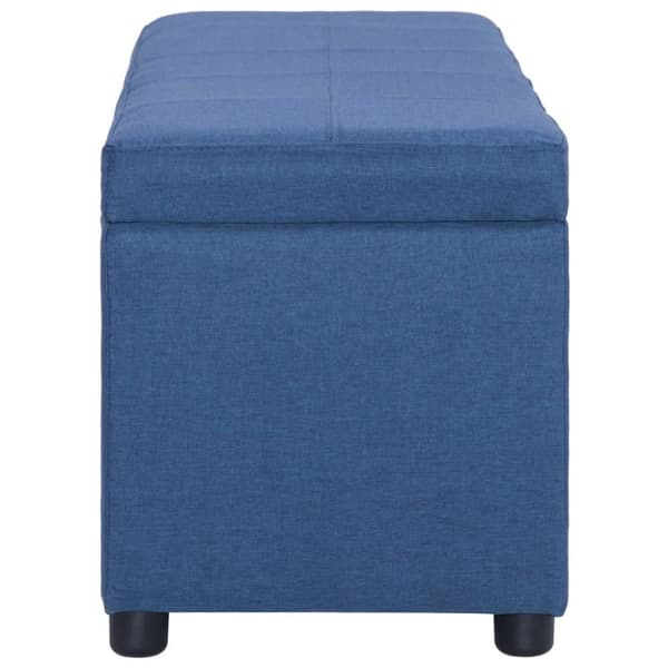 vidaXL bænk med opbevaringsrum 116 cm polyester blå