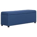 Miniatyrbillede 1 af 8: vidaXL bænk med opbevaringsrum 116 cm polyester blå