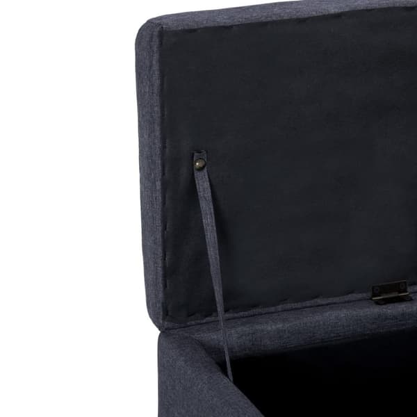 vidaXL Bänk med förvaringsutrymme 116 cm mörkgrå polyester