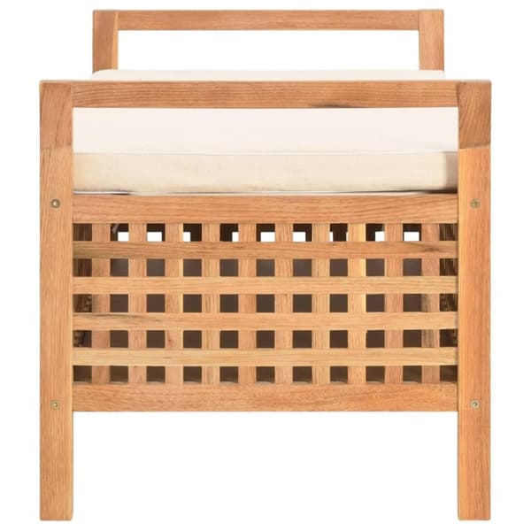 vidaXL opbevaringsbænk 93 x 49 x 49 cm massivt valnøddetræ