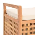 Miniatyrbillede 6 af 8: vidaXL opbevaringsbænk 93 x 49 x 49 cm massivt valnøddetræ