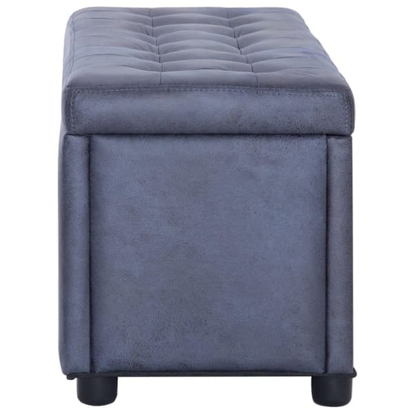 vidaXL Ottoman med förvaring 87,5 cm grå konstmocka