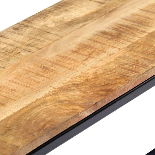 vidaXL Ruokailupenkki 160 cm karkea mangopuu