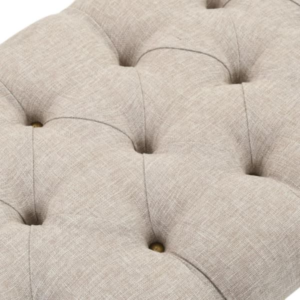 vidaXL opbevaringsbænk massivt træ og stof 103 x 51 x 44 cm