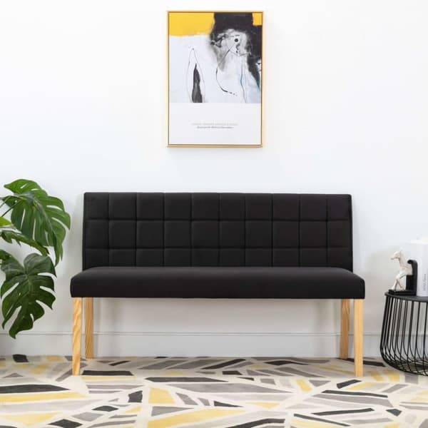 vidaXL bænk 140 cm fløjl sort