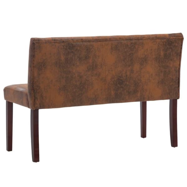 vidaXL Bänk 120 cm konstmocka brun
