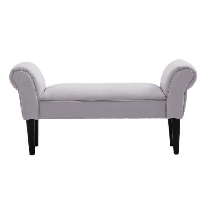 Soffa armstöd böjda modern design komfort 31L 102L x 51H x cm ljusgrå nio 35GY