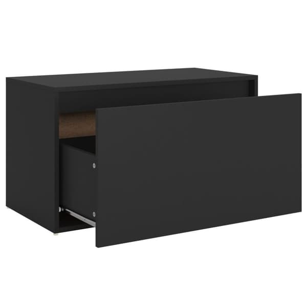 vidaXL entrébænk 80x40x45 cm spånplade sort