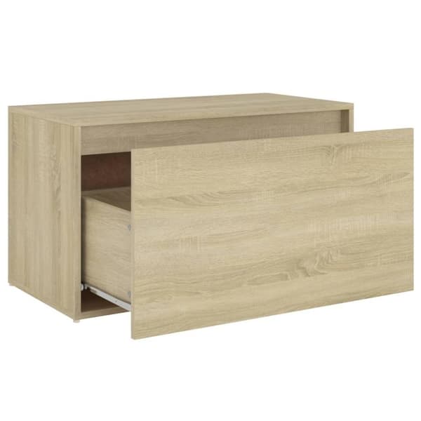 vidaXL entrébænk 80x40x45 cm spånplade sonoma-eg