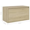 Miniatyrbillede 8 af 10: vidaXL entrébænk 80x40x45 cm spånplade sonoma-eg