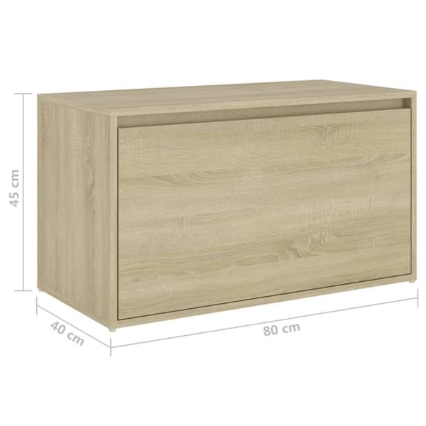 vidaXL entrébænk 80x40x45 cm spånplade sonoma-eg