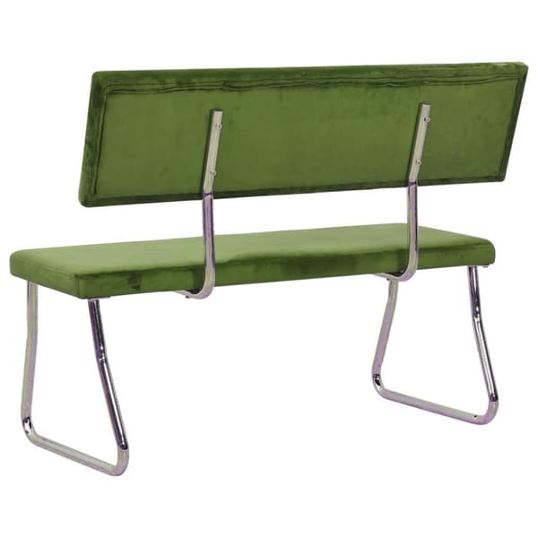 vidaXL Bänk 110 cm ljusgrön sammet