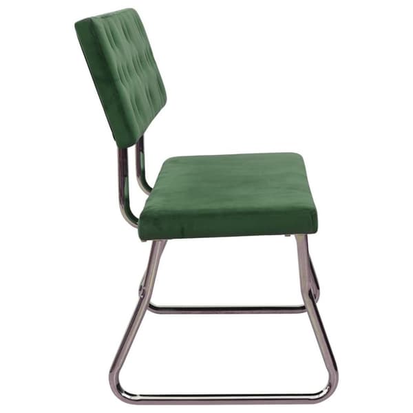 vidaXL Bänk 110 cm mörkgrön sammet