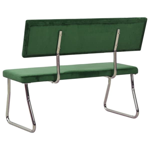 vidaXL Bänk 110 cm mörkgrön sammet