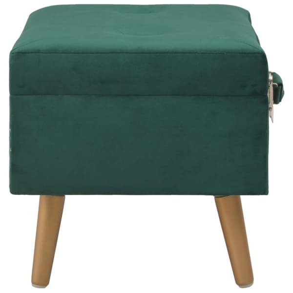 vidaXL Förvaringspall 40 cm grön sammet