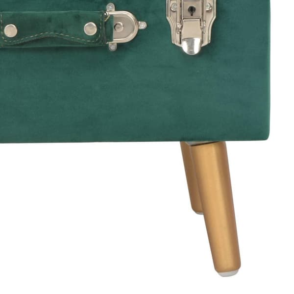 vidaXL Förvaringspall 40 cm grön sammet