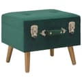 Miniatyrbillede 1 af 9: vidaXL opbevaringstaburet 40 cm fløjl grøn