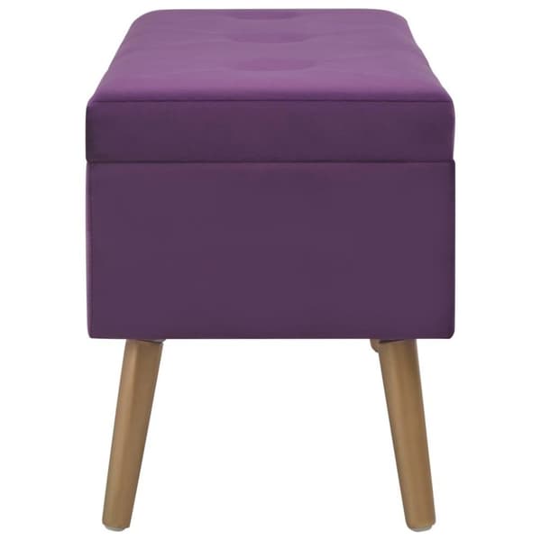 vidaXL Bänk med förvaringsutrymme 80 cm lila sammet