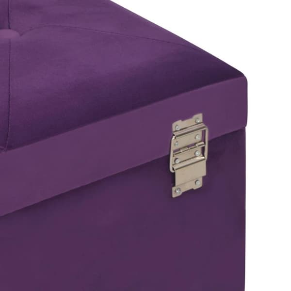 vidaXL Bänk med förvaringsutrymme 80 cm lila sammet