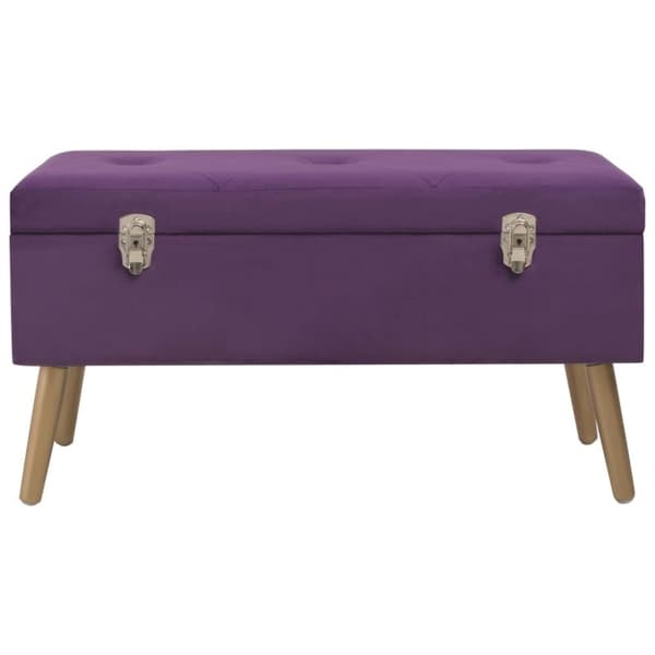 vidaXL Bänk med förvaringsutrymme 80 cm lila sammet