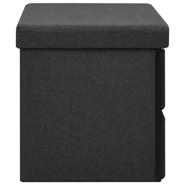 vidaXL foldbar opbevaringsbænk 76x38x38 cm kunstlærred sort