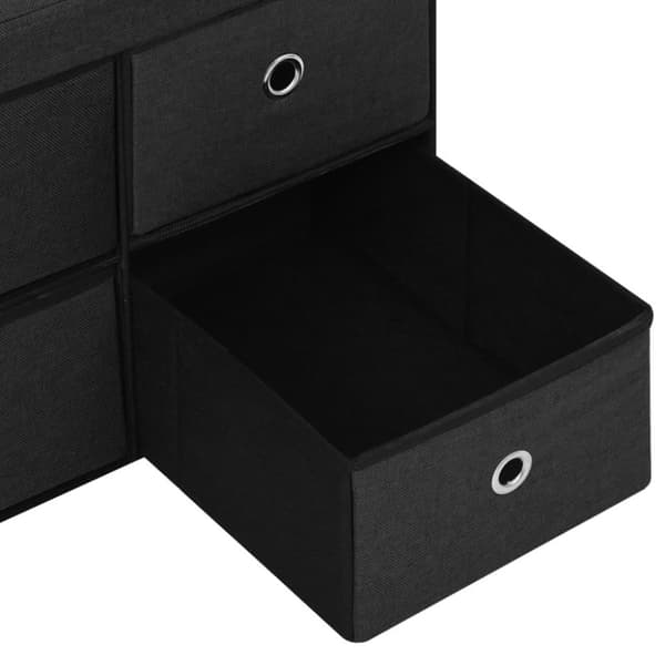 vidaXL foldbar opbevaringsbænk 76x38x38 cm kunstlærred sort
