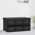 Miniatyrbillede 11 af 11: vidaXL foldbar opbevaringsbænk 76x38x38 cm kunstlærred sort