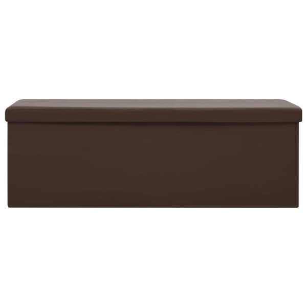vidaXL foldbar opbevaringsbænk PVC brun