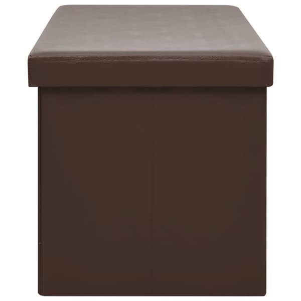 vidaXL foldbar opbevaringsbænk PVC brun