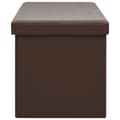 Miniatyrbillede 6 af 10: vidaXL foldbar opbevaringsbænk PVC brun