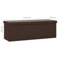Miniatyrbillede 8 af 10: vidaXL foldbar opbevaringsbænk PVC brun