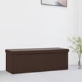Miniatyrbillede 9 af 10: vidaXL foldbar opbevaringsbænk PVC brun