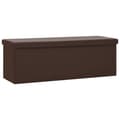 Miniatyrbillede 1 af 10: vidaXL foldbar opbevaringsbænk PVC brun