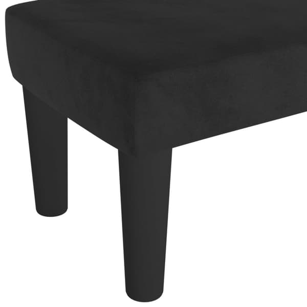 vidaXL bænk 70x30x30 cm fløjl sort