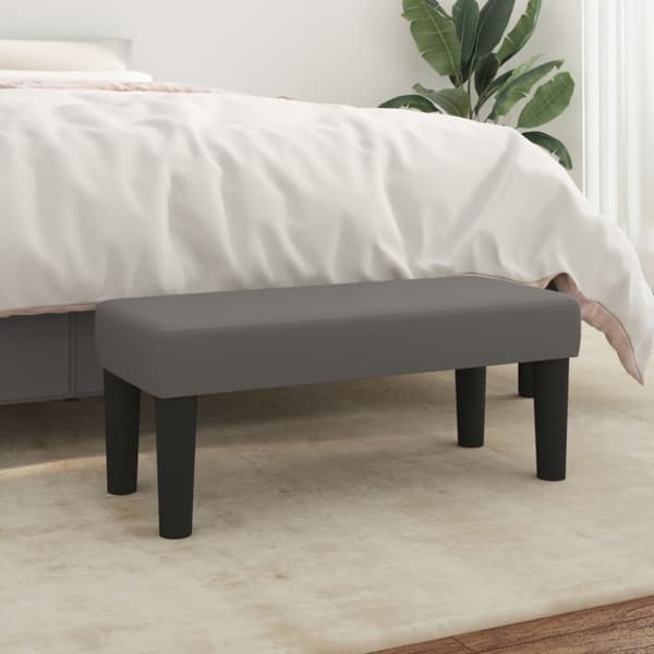 vidaXL bænk 70x30x30 cm kunstlæder grå