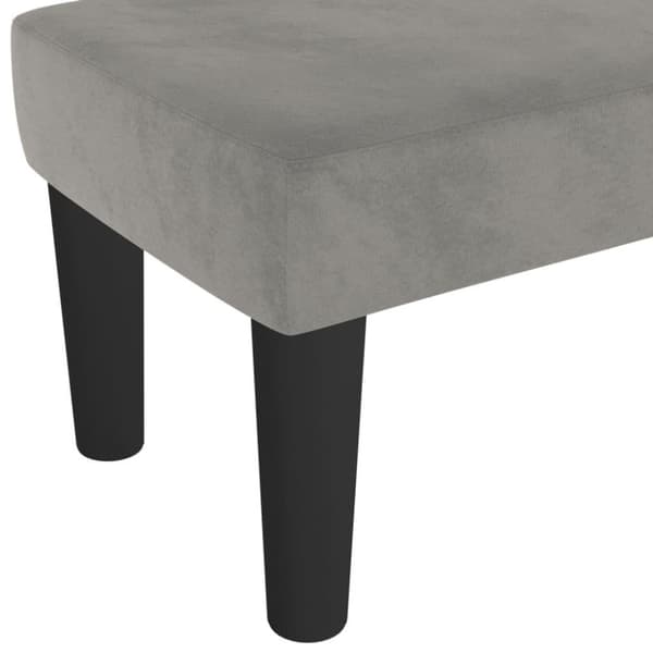 vidaXL Bänk ljusgrå 70x30x30 cm sammet