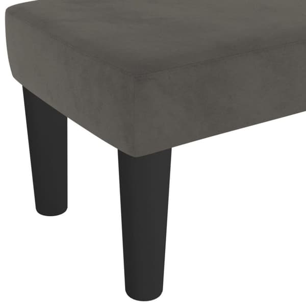 vidaXL Bänk mörkgrå 70x30x30 cm sammet