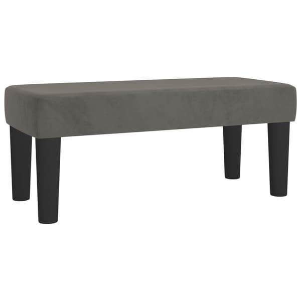 vidaXL Bänk mörkgrå 70x30x30 cm sammet