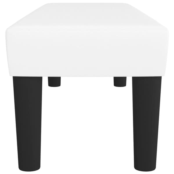 vidaXL Bänk vit 100x30x30 cm konstläder