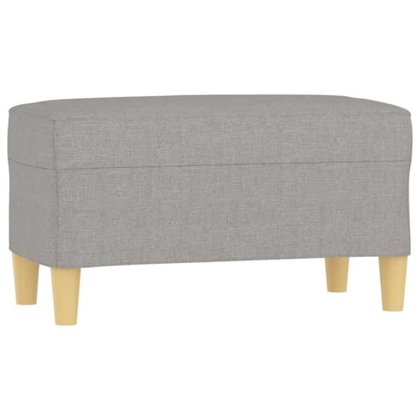 vidaXL Bänk ljusgrå 70x35x41 cm tyg