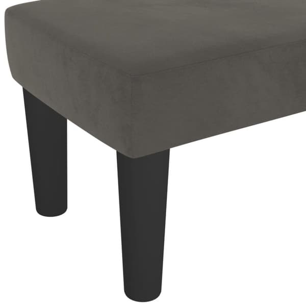 vidaXL Bänk mörkgrå 100x30x30 cm sammet