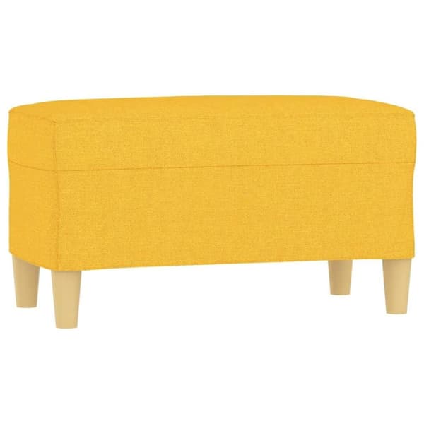 vidaXL Bänk ljusgul 70x35x41 cm tyg