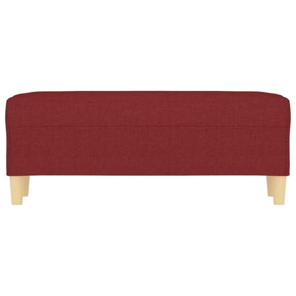 vidaXL Bänk vinröd 100x35x41 cm tyg